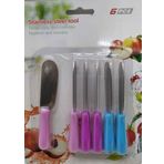 Stainless Steel 6 Adet Tereyağ ,reçel,çikolata Sürme Bıçağı D-raf