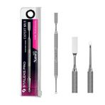 STALEKS PRO by Natury Nails 2'si 1 arada tırnak derisi itici + halka/halka, tırnak etini kaldırır ve çıkarır, manikür için önerilir paslanmaz çelik Expert (PE-51/1)
