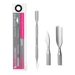 STALEKS Pro by Natury Nails çift tırnak eti itici, büyük yuvarlak uçlu ve temizleme uçlu, manikür ve pedikür için, paslanmaz çelik, Smart 51/2