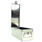 Stalwart Katlanır Saplı Kilit Kutusu - Değerli Eşyaları, Nakit, Mücevher ve Silahları Güvence Altına Almak İçin İstiflenebilir Tasarımlı Dayanıklı Metal Saklama Sandığı (Gümüş)