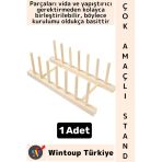 #Stand Montajsız Mutfak Banyo Dolap İçi Tezgah Üstü Düzenleyici Çok Amaçlı Ahşap Görünüm Bambu Stand