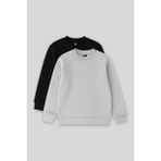 Standart Fit 2li Paket Siyah-Taş Erkek Çocuk Sweatshirt - 11232