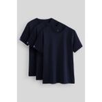 Standart Fit Basic O Yaka 3lü Paket Lacivert Erkek T-Shirt 87911 - XL