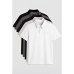 Standart Fit Basic Polo Yaka 5li Paket Erkek T-Shirt - 87768