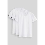 Standart Fit Basic V Yaka 3lü Paket Beyaz Erkek T-Shirt 87912 - 2XL
