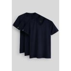 Standart Fit Basic V Yaka 3lü Paket Lacivert Erkek T-Shirt 87912 - 2XL