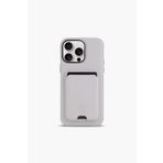 STANDLI IPHONE 15 PLUS KREM DERİ TELEFON KILIFI (gri)