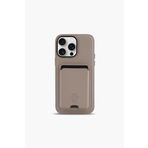 STANDLI IPHONE 15 PLUS KREM DERİ TELEFON KILIFI