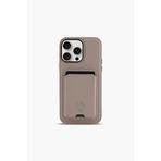 STANDLI IPHONE 15 PRO MAX KREM DERİ TELEFON KILIFI
