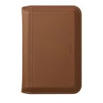 Standlı Magnetic Lyden Ds Vegan Deri Kartlık Kimlik/Ehliyet/Kredi Kartı Taşıyıcı Cüzdan Rfıd Koruma Caramel