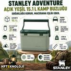 Stanley Açık Yeşil Adventure Taşınabilir Soğutucu Kamp Buzluğu 15.1 Lt - 15,1 lt
