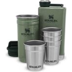 Stanley Adventure Çelik Shot Bardak ve Matara Seti - Hammertone Green - 230 ml - Yeşil