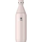 Stanley All Day Slim Soğuk Su Şişesi Termosu, Pembe Kuvars (Rose Quartz), 0.60 Litre - Renkli