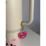 Stanley Barbie Kalp Quencher Termos Bardak Aksesuarı Zincirli Dekoratif Süs - Pembe - 1,18 lt