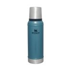 Stanley Classic Legendary Vakumlu Çelik Termos, 0.94 L, Mavi (Hammertone Lake)