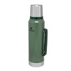 Stanley Classic Legendary Vakumlu Çelik Termos, Yeşil (Hammertone Green), 1 Litre