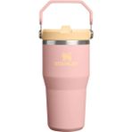 Stanley Iceflow Flip Straw Tumbler Pipetli Termos 0.60 Lt - Pembe Şakayık - 600 ml
