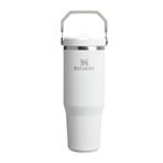 Stanley IceFlow Flip Straw Tumbler Pipetli Termos Bardak, Beyaz (Frost), 0.89 Litre