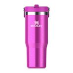 Stanley IceFlow Flip Straw Tumbler Pipetli Termos Bardak, Simli Pembe (Punch Shimmer), 0.89 Litre