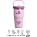 Stanley Kişiselleştirilmiş The Iceflow Flip Straw 2.0 Tumbler 060 L 30OZ Termos Özel Isimli - Pembe