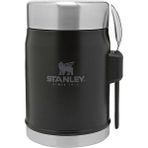 Stanley Klasik Paslanmaz Çelik Yemek Termosu Kaşıklı 0,40 Lt - Matte Black Pebble - 400 ml - Siyah