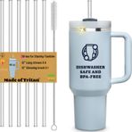 Stanley Kupası 40 oz için Pipetler, Stanley 40 oz Bardak için Yedek Pipet, Yeniden Kullanılabilir Pipet Aksesuarları, Bulaşık Makinesinde Yıkanabilir, Temizleme Fırçasıyla Temizle ve BPA İçermez, 6'lı
