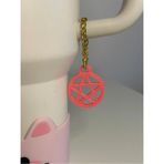 Stanley Pentagram Model Quencher Termos Bardak Aksesuarı Zincirli Dekoratif Süs - Pembe - 1,18 lt