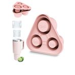 Stanley Premium Buz Kalıbı, Buzluk, Pembe, Silikon, 3 Bölmeli, Numaralı Tasarım, Kokteyl ve İçecekler için