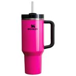 Stanley Quencher H2.0 FlowState Paslanmaz Çelik Vakum Yalıtımlı Bardak Kapaklı ve Pipetli Su, Buzlu Çay veya Kahve, Smoothie ve Daha Fazlası için, Elektrikli Pembe, 40 oz