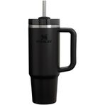 Stanley Quencher H2.0 FlowState Paslanmaz Çelik Vakum Yalıtımlı Bardak Kapaklı ve Pipetli Su, Buzlu Çay veya Kahve, Smoothie ve Daha Fazlası için, Siyah 2.0, 850 ml