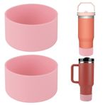 Stanley Quencher H2.0 için 2 Adet Silikon Tampon Botu 40 oz 30 oz Saplı Bardak ve Stanley IceFlow 20 oz 30 oz, Koruyucu Su Şişesi Alt Kol Kapağı, Stanley Bardak Aksesuarları, Pembe