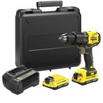 Stanley SBD715D2K 18 V 2.0 AH V20 Li-On Çift Akülü Kömürsüz Darbeli Matkap