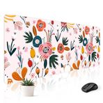 Stanoha Mouse Pad Masa Mat Oyun Büyük Klavye Sevimli Ofis Masaüstü Bilgisayar Dizüstü Çiçekli XXL Uzun Dev Büyük Kawaii Estetik Kız Gibi Güzel Tasarım Kadın Kız Oyuncu Büyük Boy Geniş 70 x 30 cm