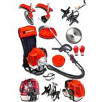 Stanrayf Alman 16 Hp Çelik Piston Sırt Tipi Benzinli Motorlu Ot Çalı Tırpanı Çim Biçme Makinesi Tirpan + Çapa