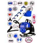 stanrayf Alman 20 Hp Benzinli Sırt Tipi Tırpan Akrobat Çapalama Toprak Eşeleme Makinesi Ot Çalı Çim Biçme Tırpan Makinası