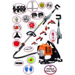 Stanrayf Alman 20 Hp X-Stil 753 Seri Sırt Tipi Benzinli Tırpan Makinesi 18 Parça Akrobat Çapa Toprak Eşelem Zeytin Meyve Ceviz Hasat