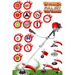 Stanrayf Alman 20HP 15 Parça Ultra Güçlendirilmiş Benzinli Motorlu Yan Tip Tırpan Ot Çalı Çim Biçme Motoru Makinası
