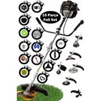 stanrayf Alman Çelik Piston 15 Parça Setli 20HP Benzinli Yan Tip Çim Biçme Makinası Ot Çalı Çim Biçme Tırpanı