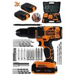 stanrayf Alman H-TECH 2450 Çelik Şanzıman Çelik Dişli Çift Akülü Şarjlı Darbeli Vidalama Matkap Yardımcı Set