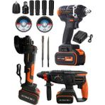 Stanrayf Alman Ultra 3 Lü Set Şarlı 125 mm Sprel Şarjlı Kırıcı Delici Şarjlı Torklu Matkap Kömürsüz Motor