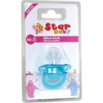 Star Baby Silikon Emzik No.3 - No: 3 - Mavi