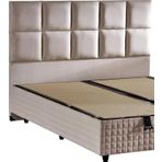 Star Başlık 120 Cm Tek Kişilik Krem Keten Kumaşlı Modern Lüks Yatak Başlığı / Baza Başlığı