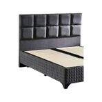 Star Başlık 90 Cm Tek Kişilik Antrasit Keten Kumaşlı Modern Lüks Yatak Başlığı / Baza Başlığı 90 CM
