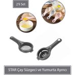Star Çay Süzgeci ve Yumurta Ayırıcı - Antrasit - Seçenek 1 - Altın