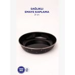 Star Emaye Bowl Tabağı - Bowl Kase - Salata Kasesi - Sunum Kasesi 21cm