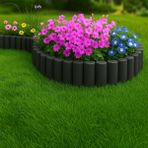 Star Garden Antrasit Gri Plastik Çim Bordürü 2.3 Metre Çim Ayırıcı