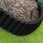Star Garden Siyah Plastik Çim Bordürü 2.3 Metre Çim Ayırıcı