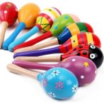 Star Global 6 Adet 20 cm Renkli Ahşap Marakas
