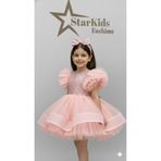 Star Kids Kız Çocuk Payetli Tütü Elbise,Somon Rengi Tütü Elbise