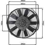 Star Motor Company 10 Inç 120 Wat 12 Volt Emici Axiel Fan
